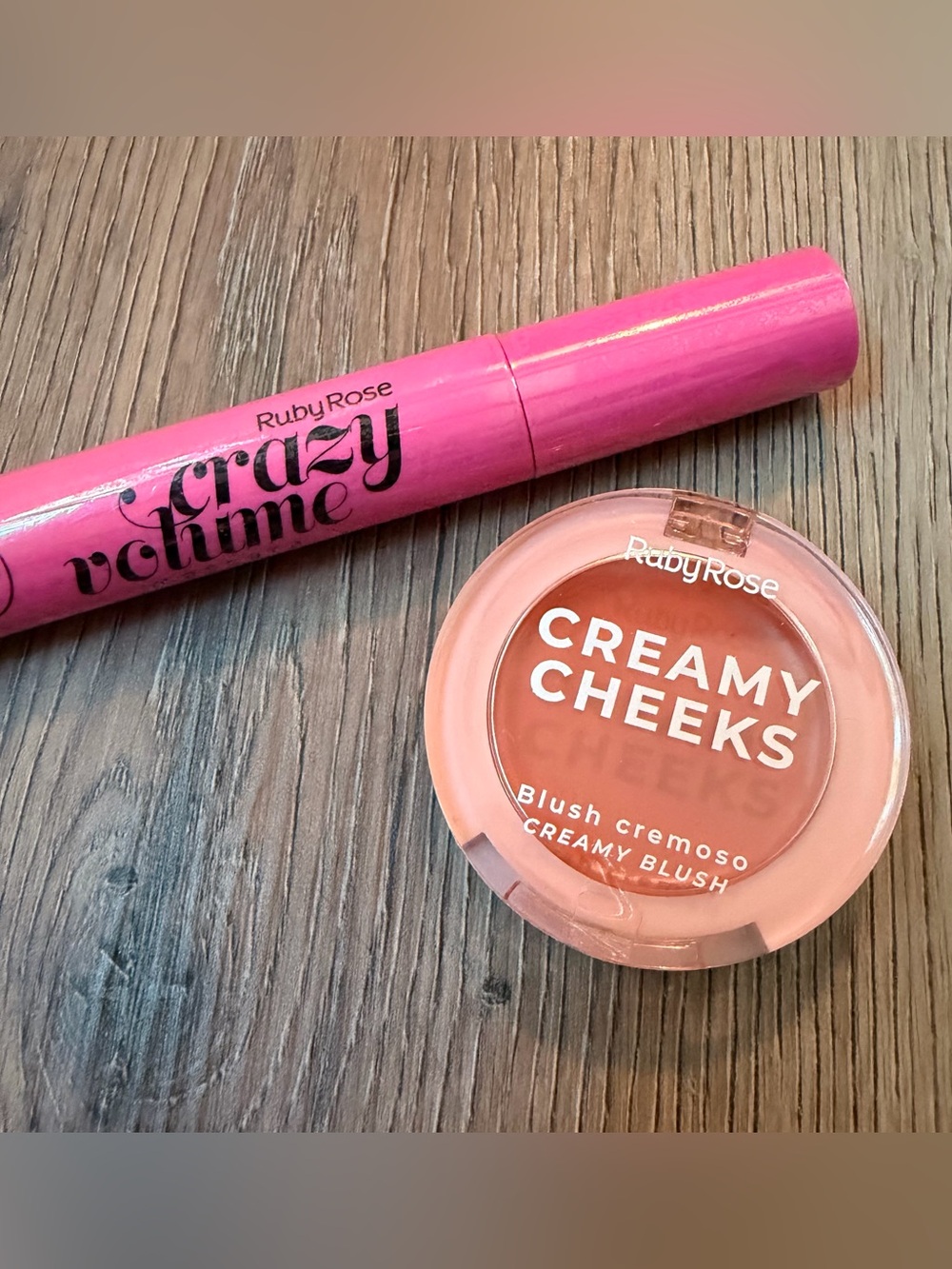 Ruby Rose Creamy Cheeks Blush & Mascara- Peachy Pink Shade